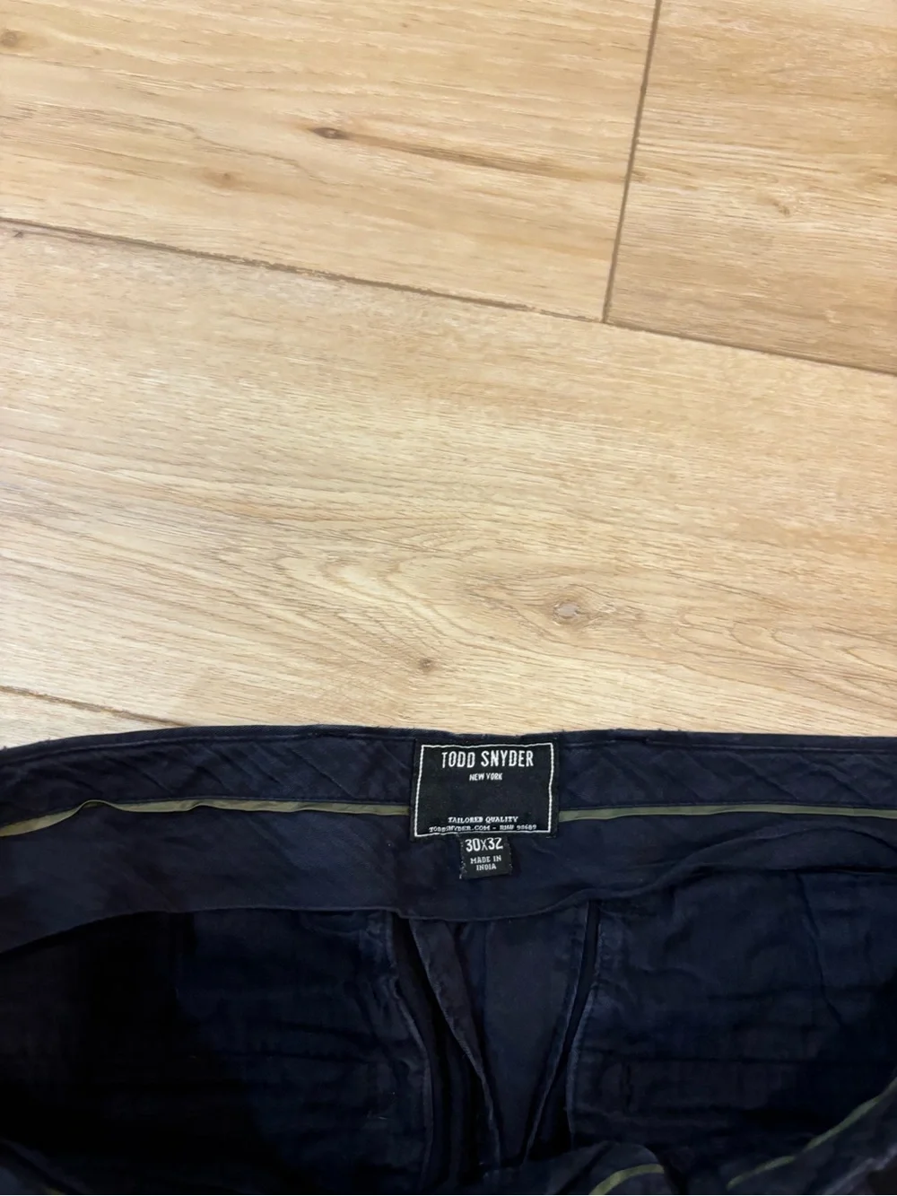 Todd Snyder Pants Men's 30x32 Navy Blue Chino Trousers Cotton Stretch